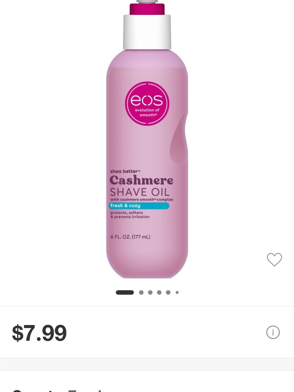 EOS Cashmere Shave Oil Fresh and cozy scent - Picture 5 of 5